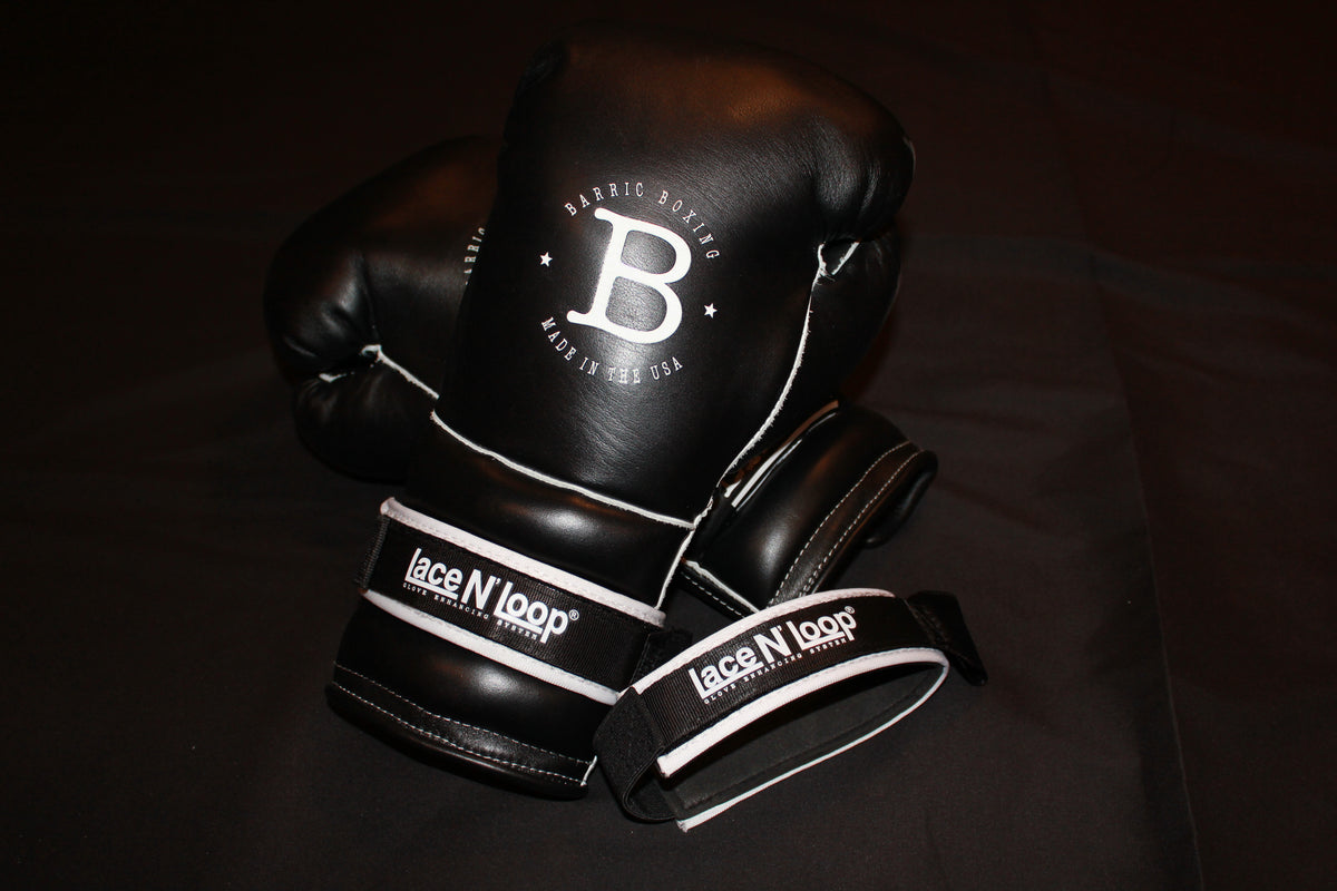 Pro All Blacks Boxing Gloves (Hybrid Lace up & Loop)
