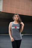Women's Lace N Loop Racerback Tank Top - Gray