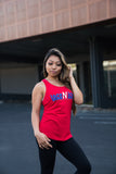 Women's Lace N Loop Racerback Tank Top - Red