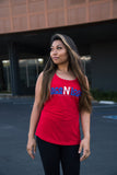 Women's Lace N Loop Racerback Tank Top - Red