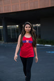 Women's Lace N Loop Racerback Tank Top - Red