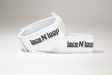 Super-White (black logo) Lace N Loop Straps (Pair)