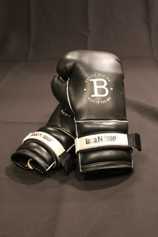 Lace n Loop Boxing Glove Strap White/Black Pair